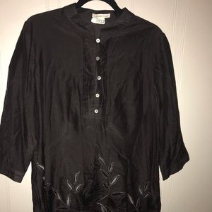 Cold Water Creek Asian inspired sheer tunic